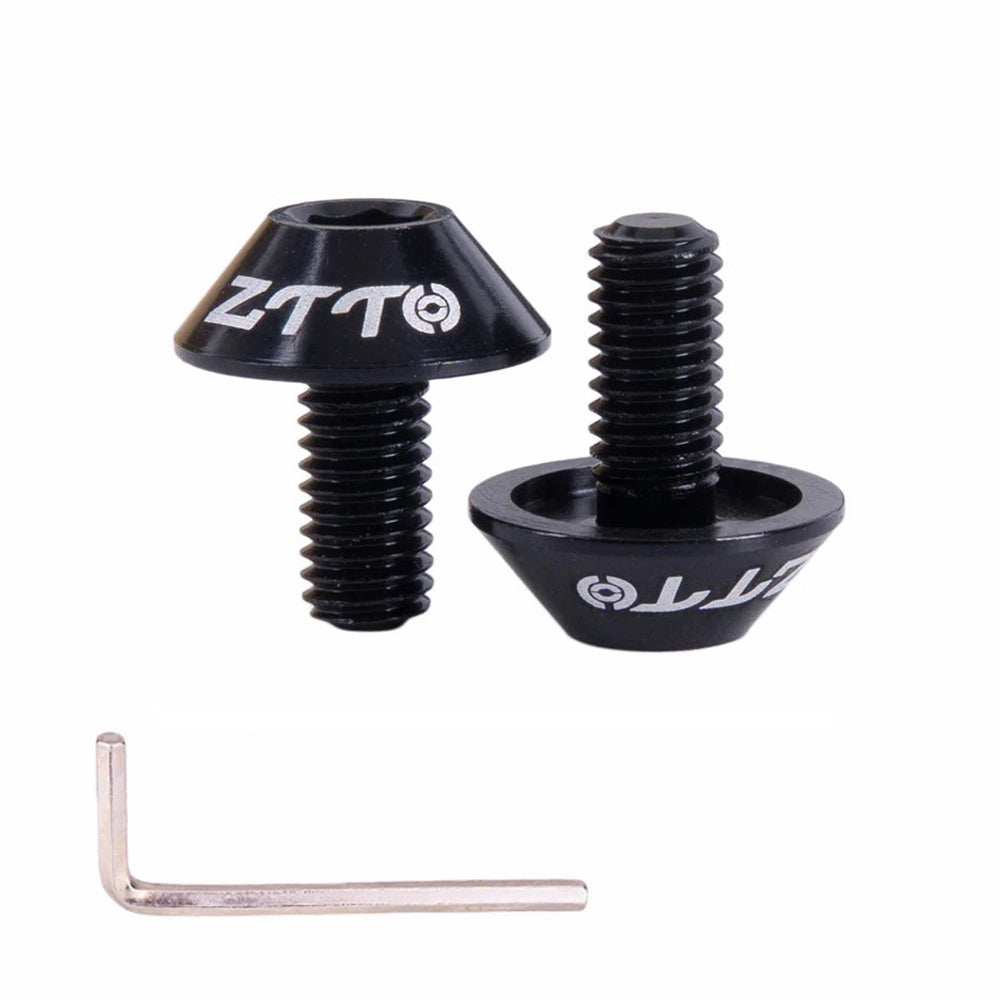 ZTTO 2PCS M5x10 Bicycle Water Bottle Cage Bolts Aluminum Alloy Bike Screws Wrench Set ZTTO 2PCS M5x10 Bicycle Water Bottle Cage Bolts Aluminum Alloy Bike Screws Wrench Set